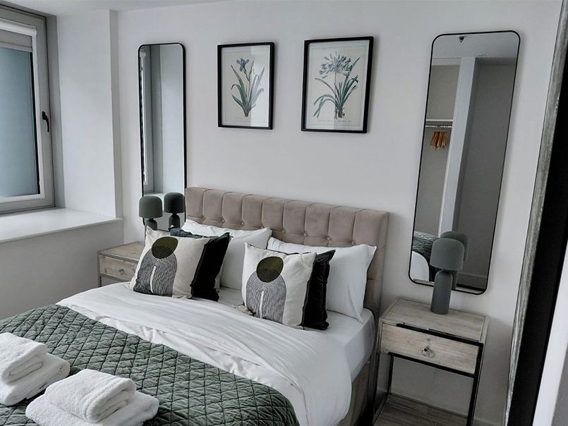 Styled bedroom interior