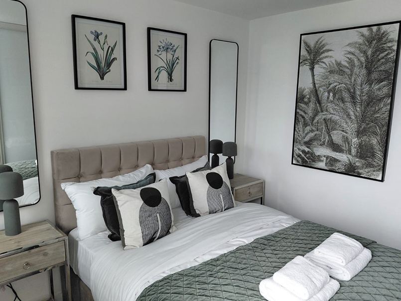 Styled bedroom interior