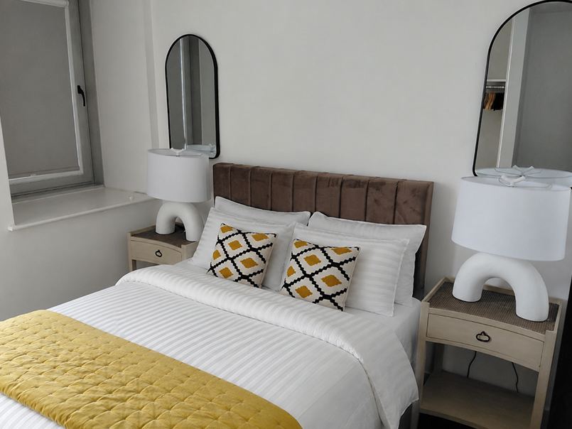 Styled bedroom interior