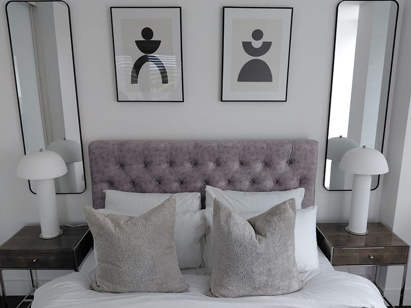 Styled bedroom interior