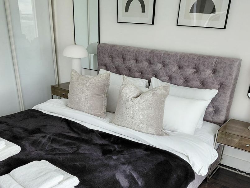 Styled bedroom interior