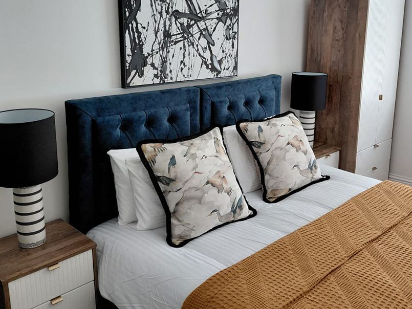 Styled bedroom interior