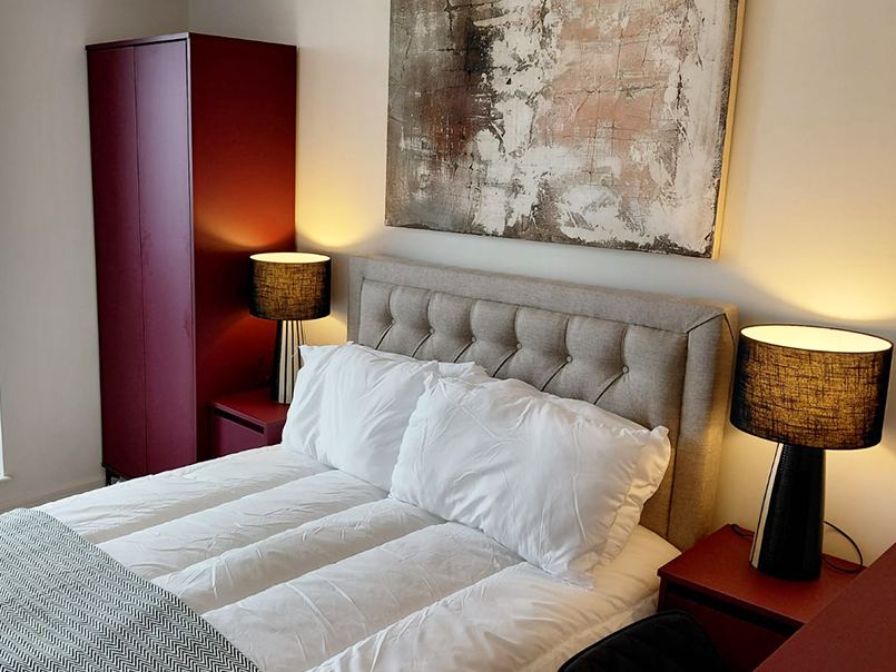 Styled bedroom interior