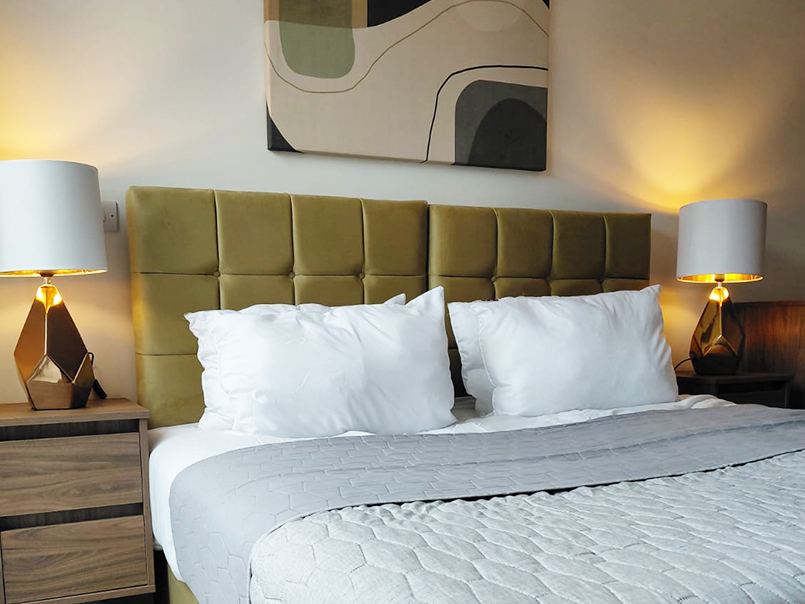 Styled bedroom interior