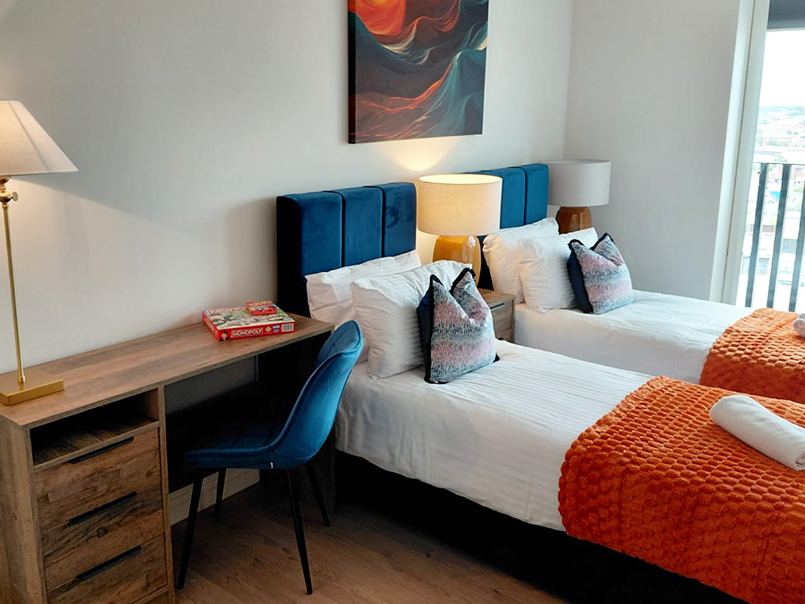 Styled bedroom interior