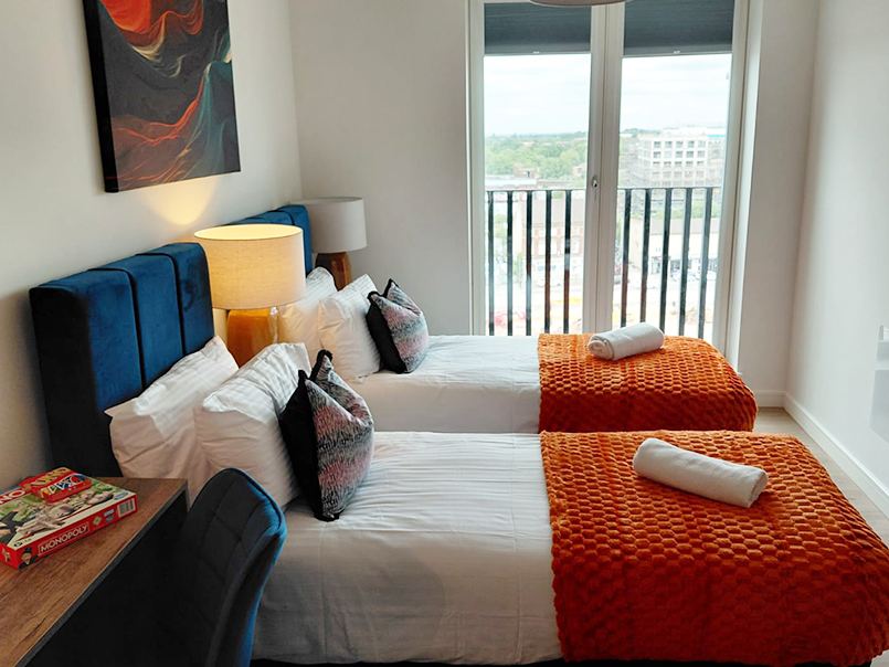 Styled bedroom interior