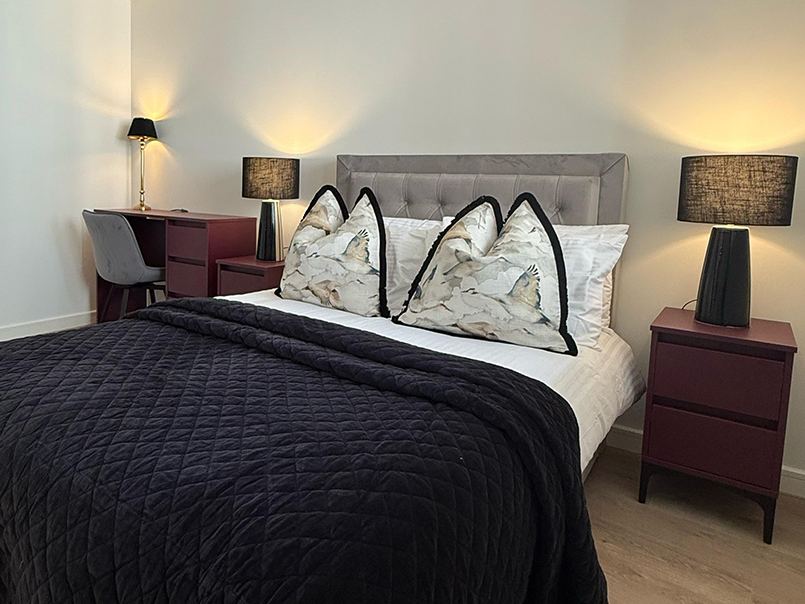 Styled bedroom interior