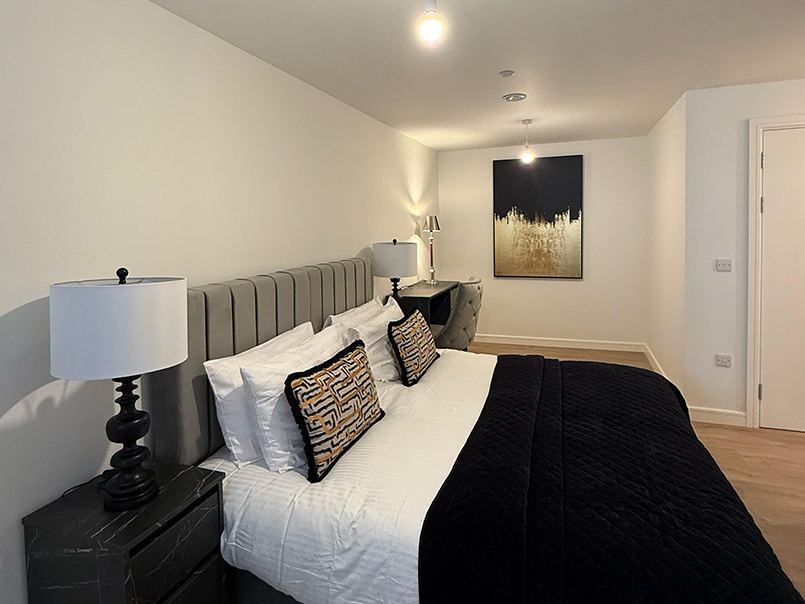 Styled bedroom interior