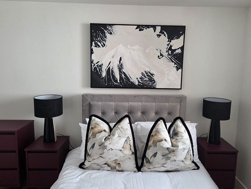 Styled bedroom interior
