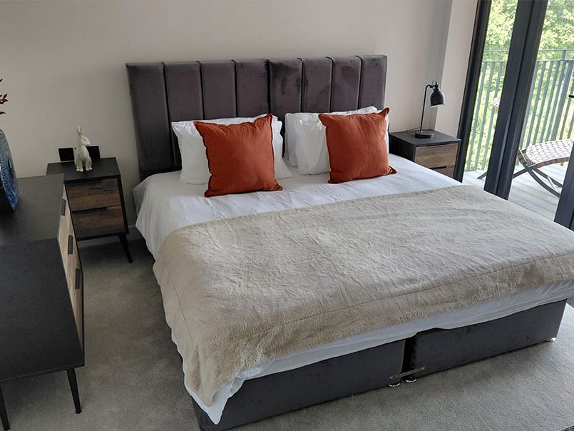 Styled bedroom interior