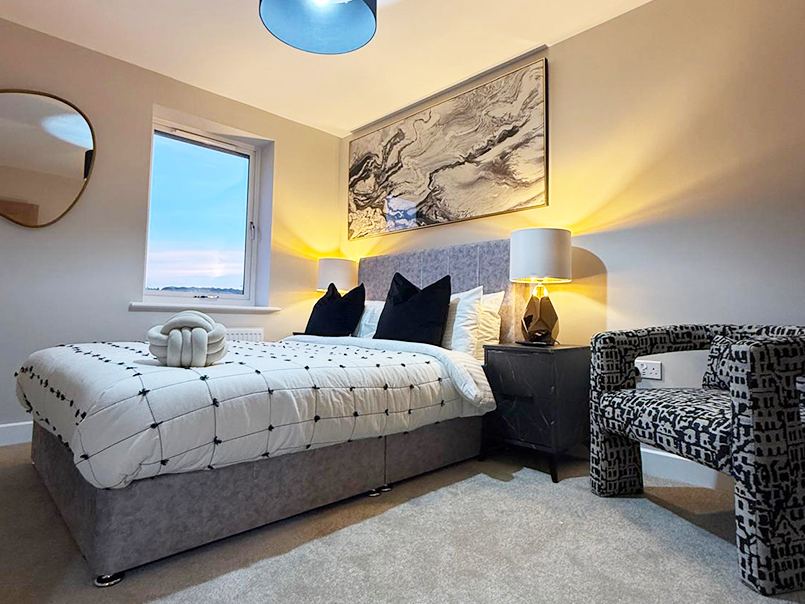 Styled bedroom interior