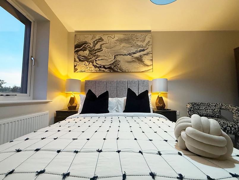 Styled bedroom interior