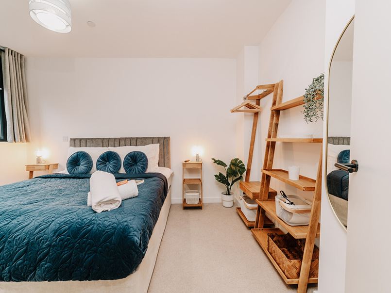 Styled bedroom interior