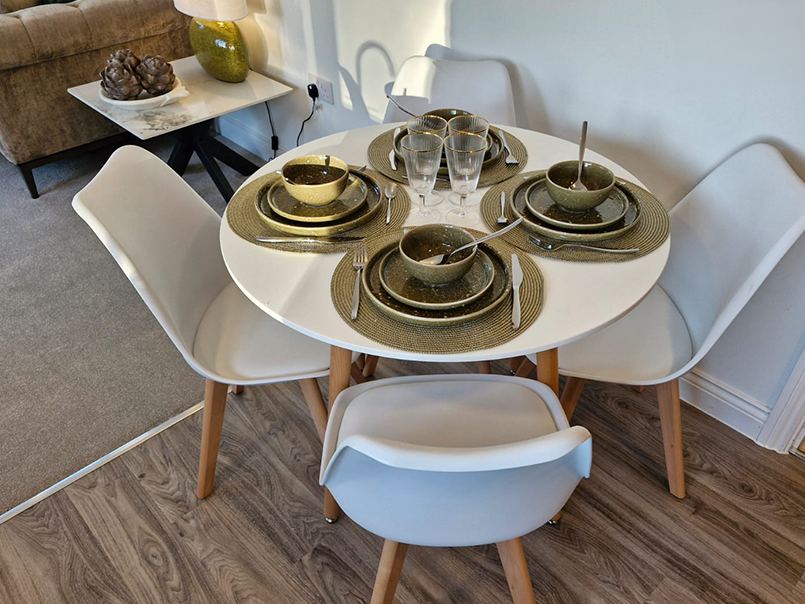 Styled dining space