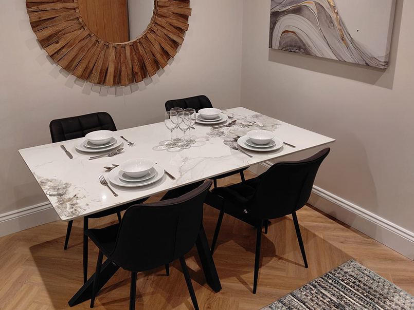 Styled dining space