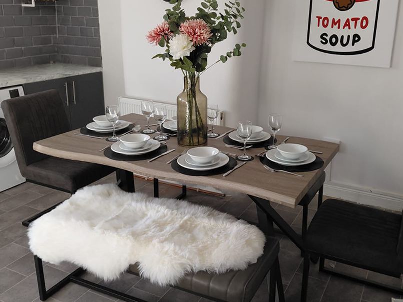 Styled dining space