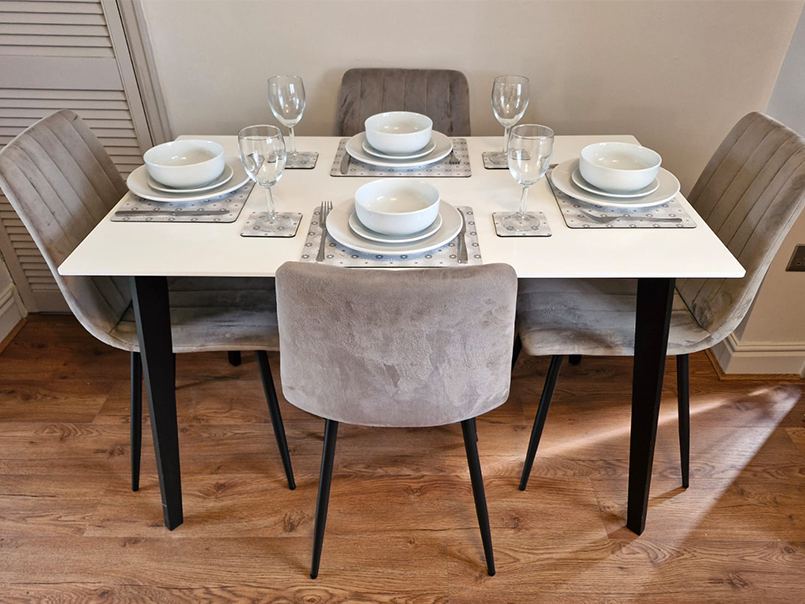 Styled dining space