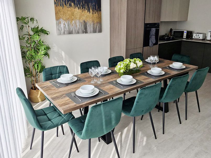 Styled dining space