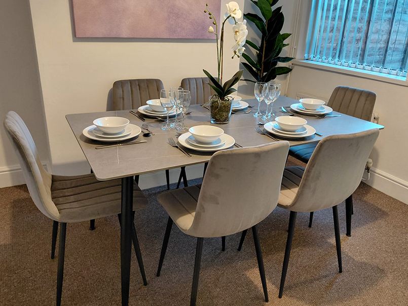 Styled dining space