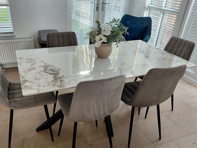 Styled dining space