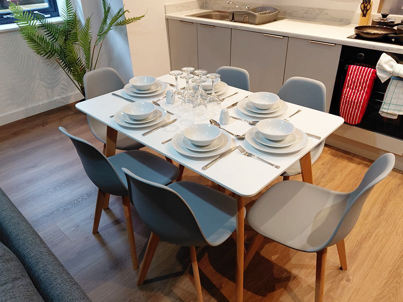 Styled dining space