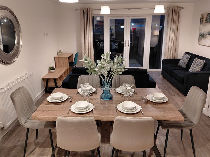 Styled dining space