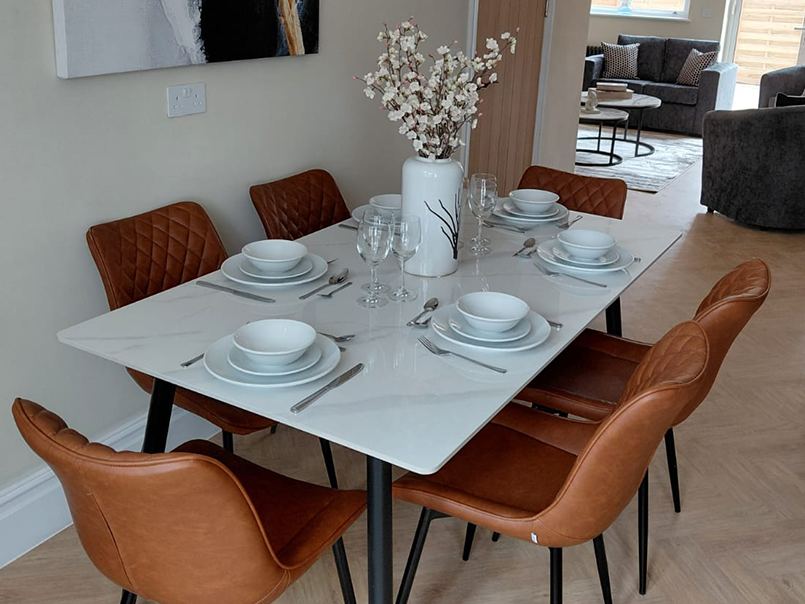 Styled dining space