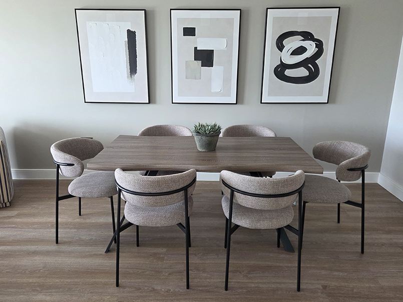 Styled dining space