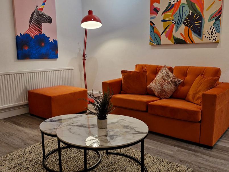 Styled living and lounge space