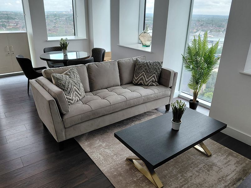 Styled living and lounge space