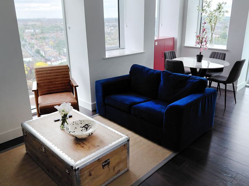 Styled living and lounge space
