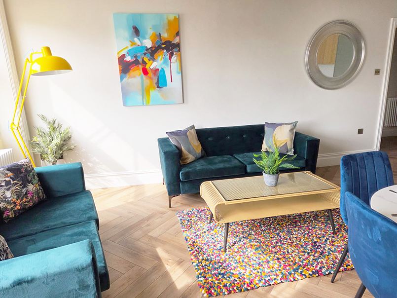 Styled living and lounge space