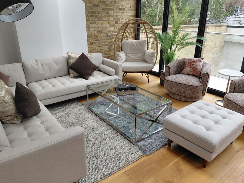 Styled living and lounge space