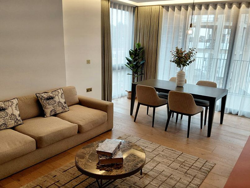 Styled living and lounge space
