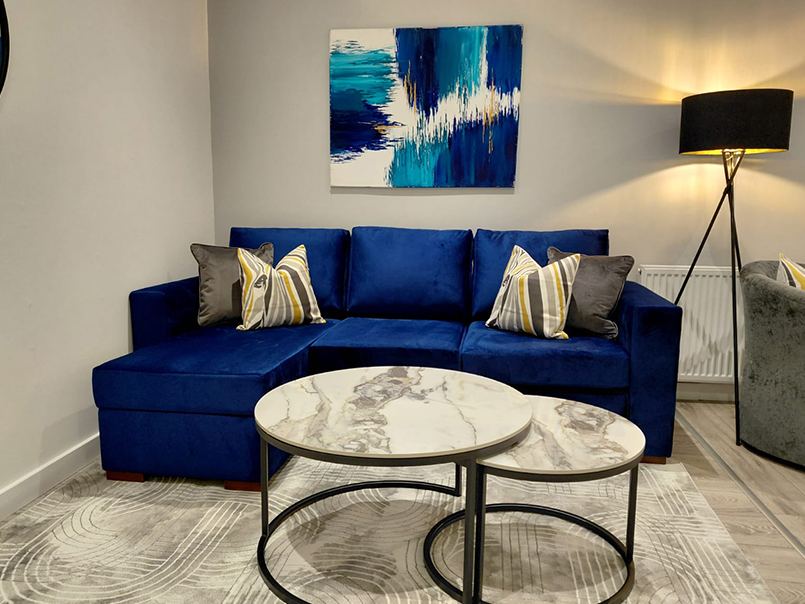 Styled living and lounge space