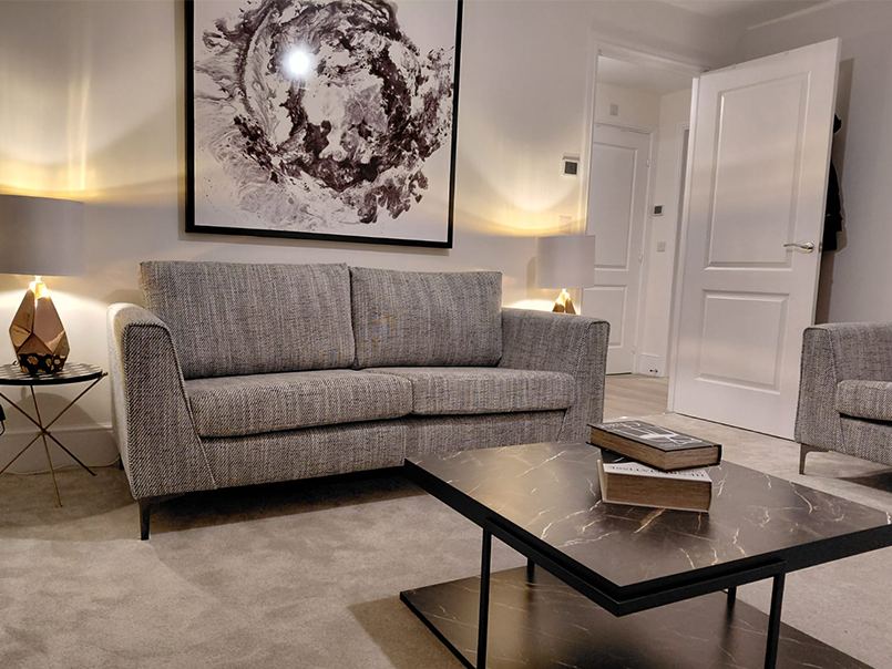 Styled living and lounge space