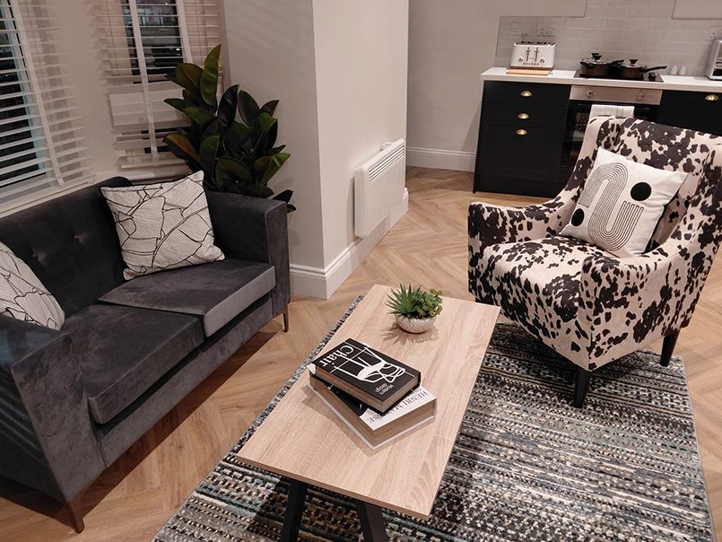 Styled living and lounge space