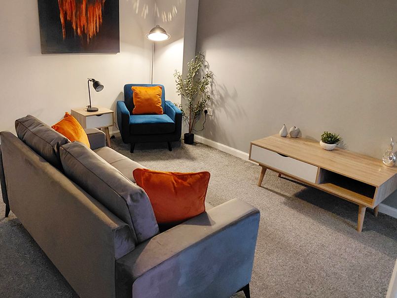 Styled living and lounge space