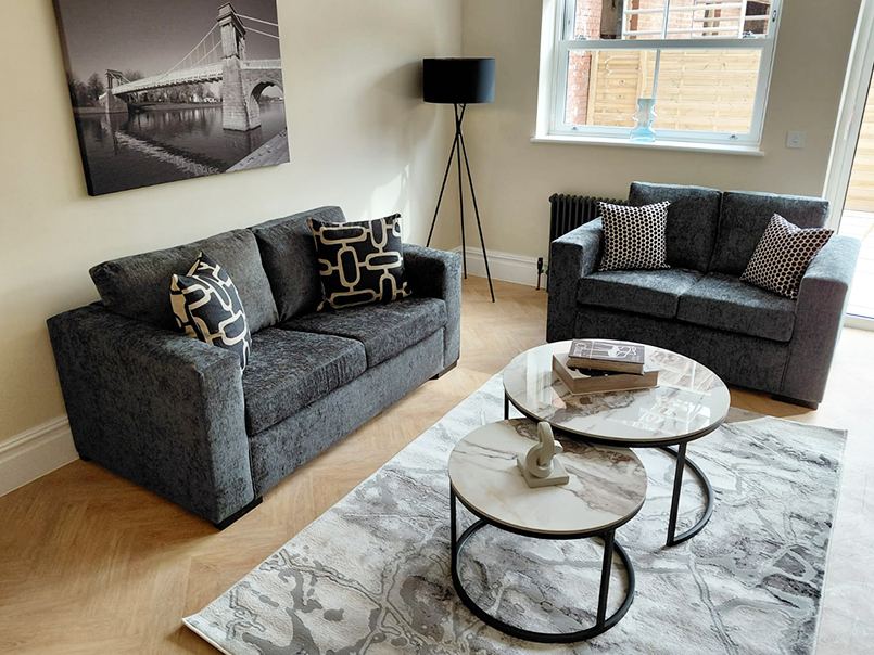 Styled living and lounge space