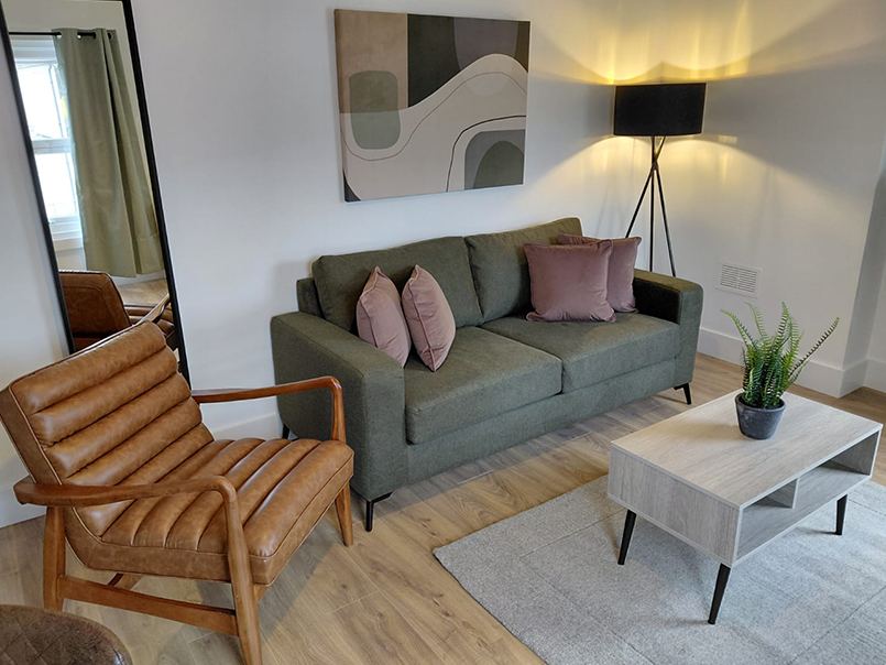 Styled living and lounge space