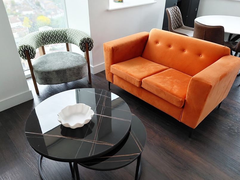 Styled living and lounge space
