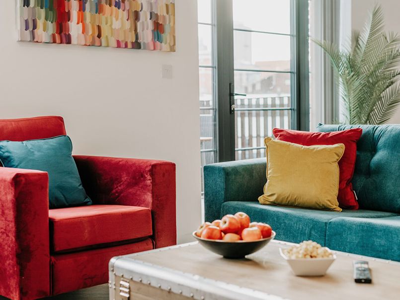 Styled living and lounge space